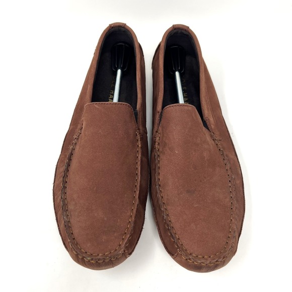 Cole Haan Wyatt Men\'s Size 10 Venetian Driving Loafer Brown Slip On Style C35786 main image 5